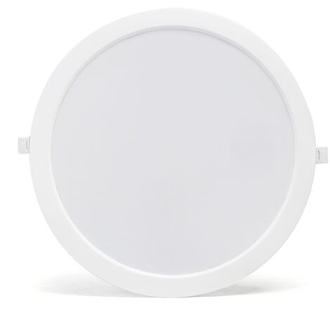 Faretto Led slim da incasso 24W Rotondo Cornice bianca Apertura 100 gradi Bianco caldo 3000K Aigostar