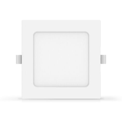 Faretto Led slim da incasso 9W Quadrato Cornice bianca Apertura 100 gradi Bianco caldo 3000K Aigostar