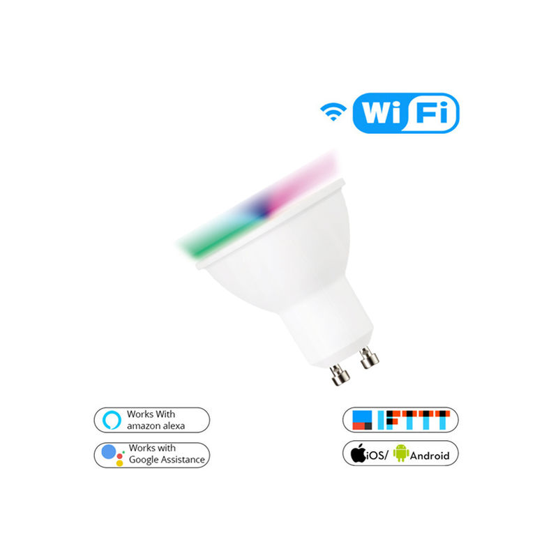 Image of Faretto Led Smart Tuya GU10 5W WiFi rgb + Bianco temperatura colore regolabile
