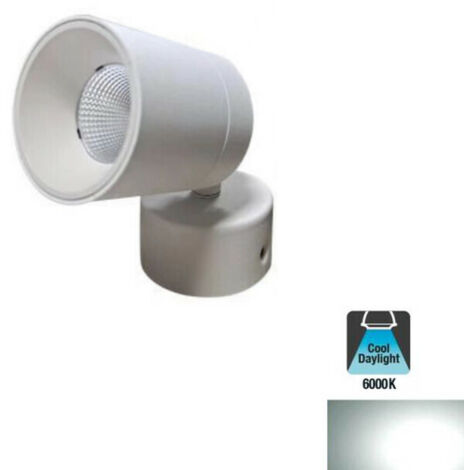 FARETTO LED SOFFITTO ORIENTABILE W LUCE FREDDA MODERNO BIANCO APPLIQUE SPOT LED