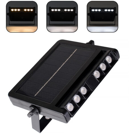 FARETTO LED SOLARE DA ESTERNO A 3 TEMPERATURE DI COLORE - IDEALE PER ILLUMINAZIONE GIARDINO E PERCORSI