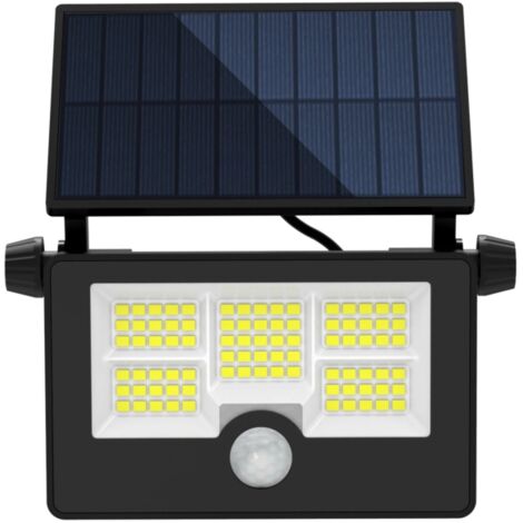 faretto led solare da esterno eurogarden con sensore di movimento e telecomando 14x9x4,4 cm