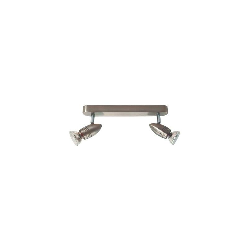 Image of Faretto lineare doppio da soffitto Kegla Serie GU10 Nichel