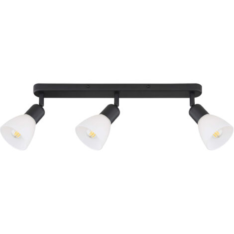 Faretto Malta 3 luci E14 nero/bianco Light Prestige