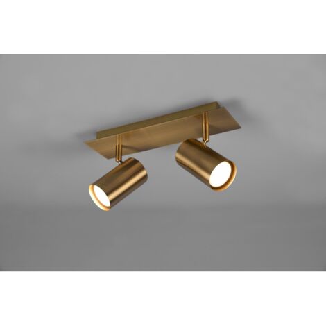 Faretto Marley 2 Spot GU10 Ottone Invecchiato L30 cm Trio Lighting