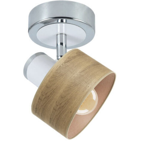 Faretto nando 1xe14 cromo-bianco/mad.clear 17x12x12 cm orientabile