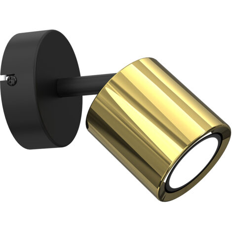 Faretto nero-ottone orientabile 1xGU10 8W Demia Luminex