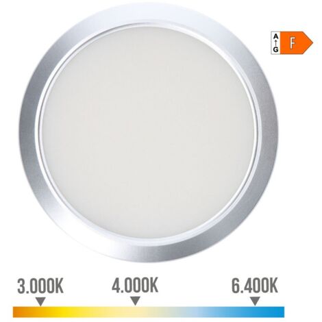 Faretto orientabile led da incasso a superficie 20w 2050lm struttura cromata 3 temperature di luce EDM