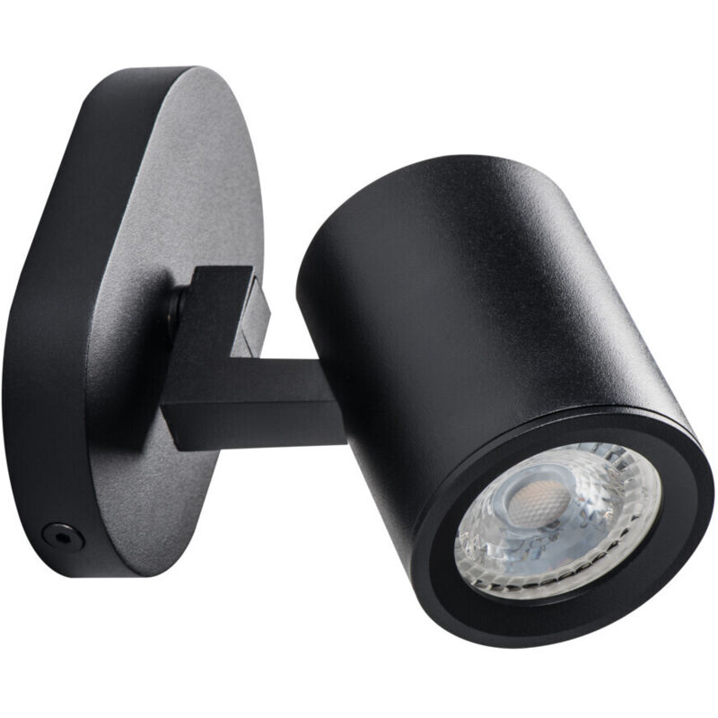 Faretto lampada da parete laurin 1 luce orientabile GU10 nero