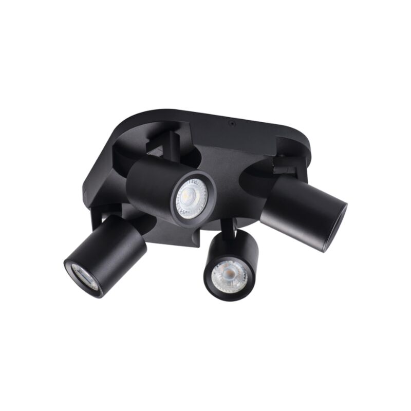 Lampada da Parete / Soffitto laurin EL-40-B - Nera in Alluminio 4x35W Kanlux