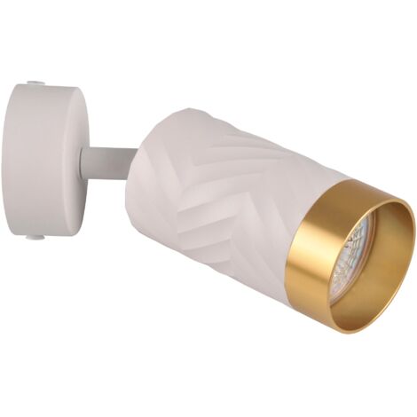 Faretto parete/soffitto Polux ARRAS bianco oro GU10 orientabile