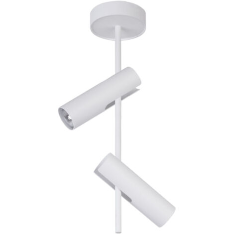 Faretto parete/soffitto tondo doppio bianco GU10 Leda Sigma