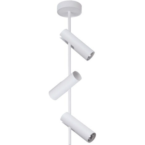Faretto parete/soffitto tondo triplo bianco GU10 Leda