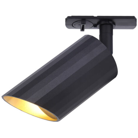 Faretto Per Binario Lipari Moderno Alluminio Nero 1 Luce
