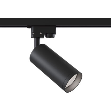 Faretto Per Binario Moderno Focus Alluminio Nero 1 Luce