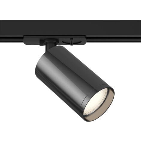 Faretto Per Binario Moderno Focus S Alluminio Nero E Grafite 1 Luce