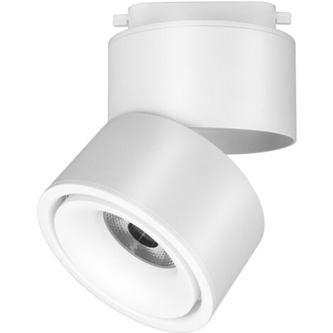 Faretto Per Binario Orientabile Yin In Metallo 15W Bianco 1 Luce Dimmerabile