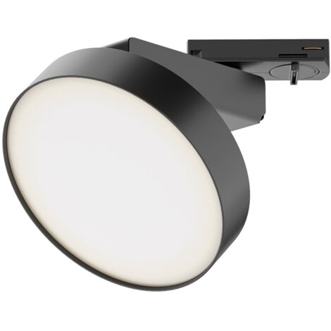 Faretto Per Binario Orientabile Zon In Metallo Nero 1 Luce Calda