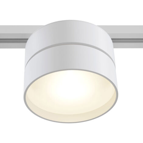 Faretto Per Binario Tondo Onda In Metallo 18W Bianco 1 Luce Calda