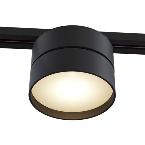 Faretto Per Binario Tondo Onda In Metallo 18W Nero 1 Luce Calda