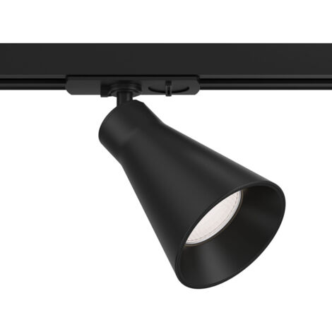 Faretto Per Binario Virar Moderno Alluminio Nero 1 Luce