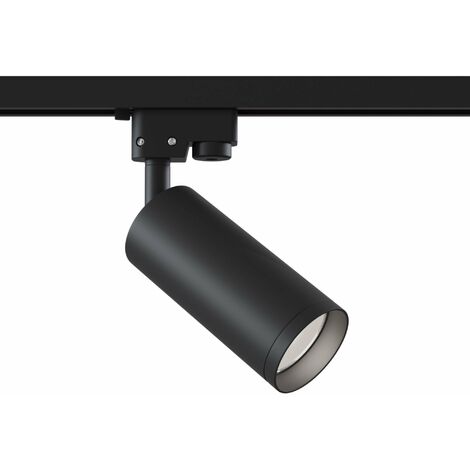 Faretto per Sistema Illuminazione Binario 50W GU10 in Alluminio Focus  Nero