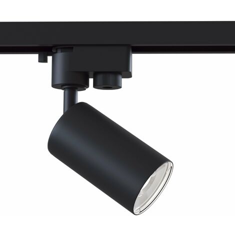Faretto per Sistema Illuminazione Binario 50W GU10 in Alluminio  Nero