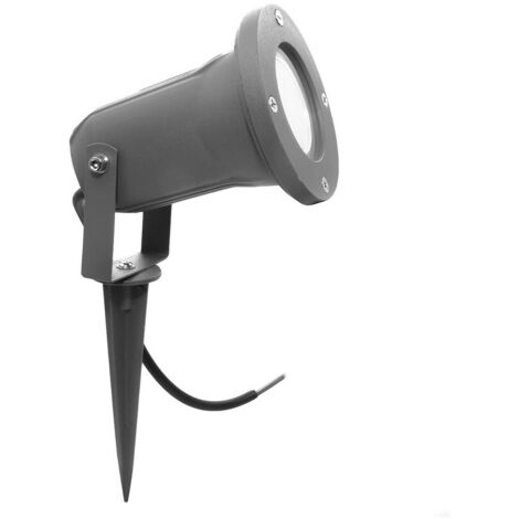 FARETTO PICCHETTO ORIENTABILE DA GIARDINO LAMPADINE GU10 IP65 IMPERMEABILEColore armatura Grigio