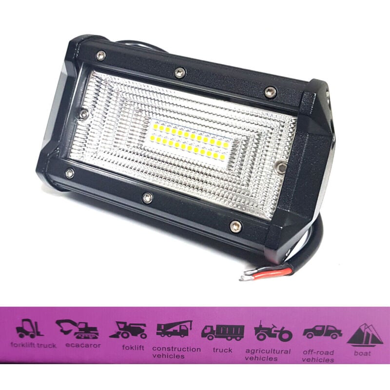 Image of Faro Lampada Supplementare Profondità Auto Fuoristrada 12v 24 Led 36w Smd Ip68