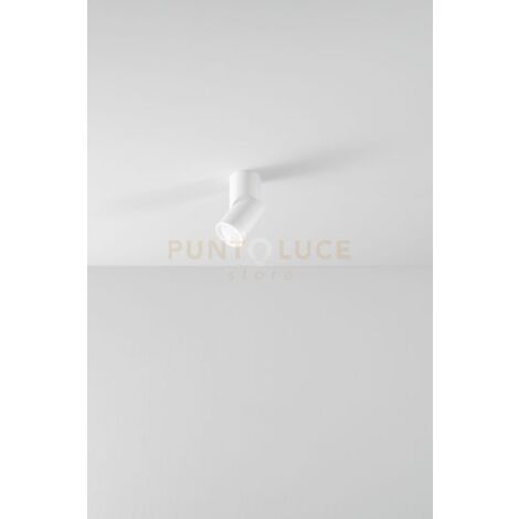 Faretto Pipe cilindrico LED 8W 480LM 3000K in metallo verniciato bianco luce orientabile