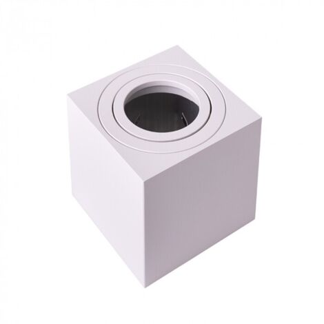 Faretto plafone quadrato bianco orientabile GU10 35W Ecolight