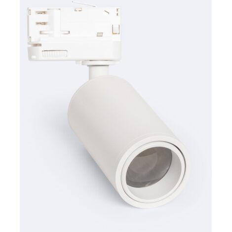 Faretto Portalampada Binario Trifase Agata Multiangolo 10-50º per Lampadine GU10 Bianco