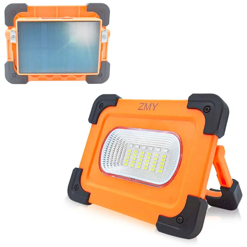 Faretto portatile LED solare ricaricabile USB con power bank
