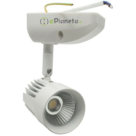 Faretto proiettore LED 11W spot soffitto orientabile bianco luce vetrina negozio  fredda bianca 6500k