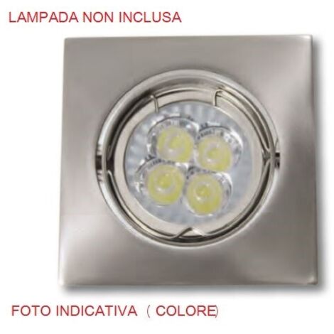 FARETTO QUADRATO INCAS ORIENTAB LED GU10 BIANCO 10 PZ
