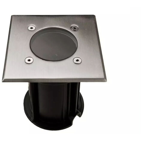 Faretto Quadrato Per Lampada GU10 Calpestabile Segnapasso Incasso da Pavimento IP65 Carrabile Acciaio SKU-7516
