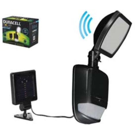 Faretto regolabile solare led con sensore - mm.386x128x50 - 120 lumen  Duracell lighting