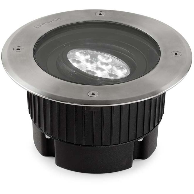 Empotrable de suelo IP65-IP67 Gea Power led Round ø180mm led 22 Blanco neutro - 4000K on-off Acero inoxidable aisi 316 1167lm