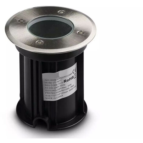 Faretto Rotondo Per Lampada GU10 Calpestabile Segnapasso Incasso da Pavimento IP65 Carrabile Acciaio SKU-7515