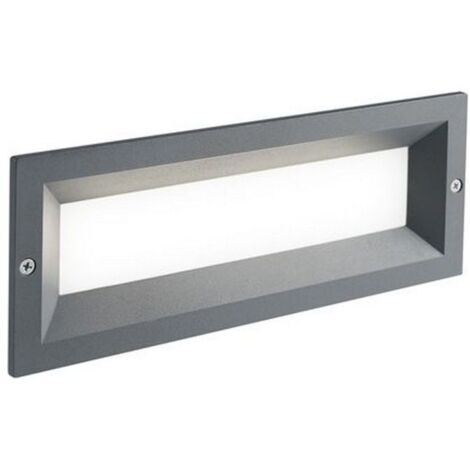 Faretto Segnapassi a Incasso da Esterno a LED 12W da Parete Aperto Sovil Mask Grigio