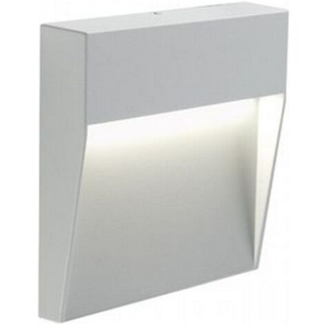 Faretto Segnapassi a Semi Incasso da Esterno a LED Piccolo Sovil Geo Square Bianco