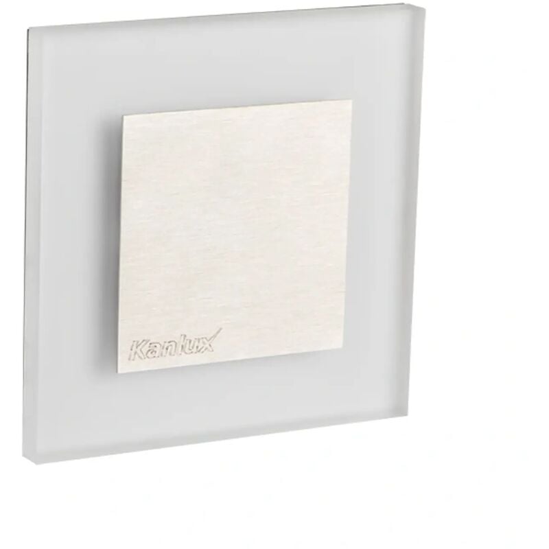 Image of Segnapasso da incasso led quadrato alluminio bianco freddo senza 0,80 watt 12 volt