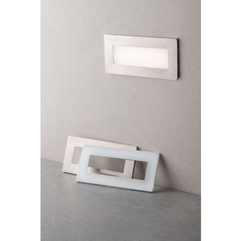 Faretto Segnapasso Incasso 506 LED 5W 650LM Luce CCT Doppia Placca Bianca Nikel IP65