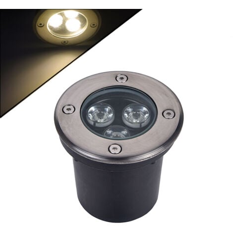 FARETTO SEGNAPASSO LED CALPESTABILE DA GIARDINO 3W LUCE CALDA 3000K - IDEALE PER VIALETTI E SPAZI ESTERNI IP65