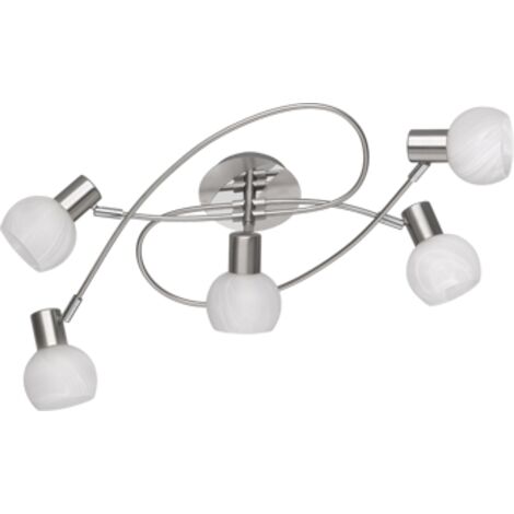 Faretto soffitto ANTIBES 5 luci E14 argento RL R60175007
