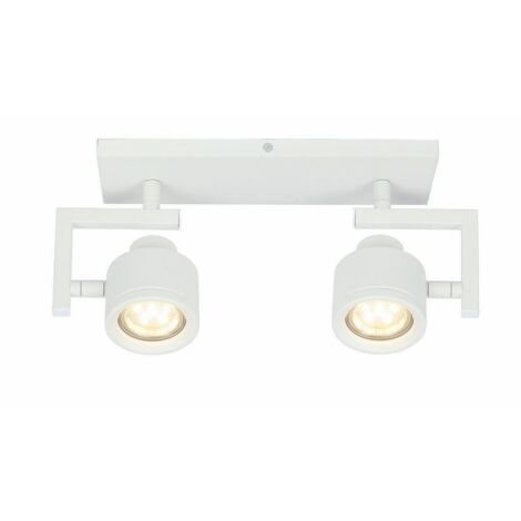 Faretto soffitto doppio bianco orientabile GU10 Alenis2 Reality