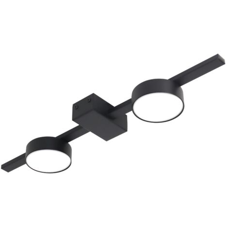 Faretto soffitto doppio nero su barra 2xGX53 10W Polux