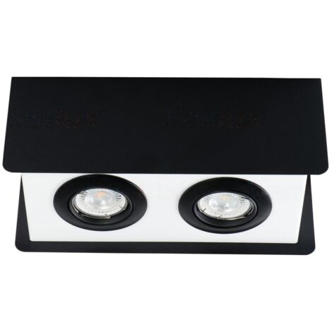 Faretto soffitto Kanlux TORIM 2 luci GU10 bianco/nero