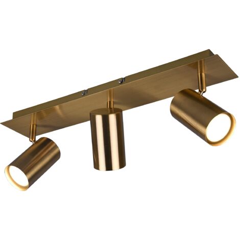 Faretto soffitto Marley oro barra 3 luci GU10 35W Trio