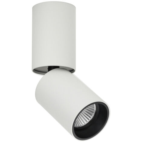 Faretto soffitto moderno bianco/nero tondo LED 12W Camali